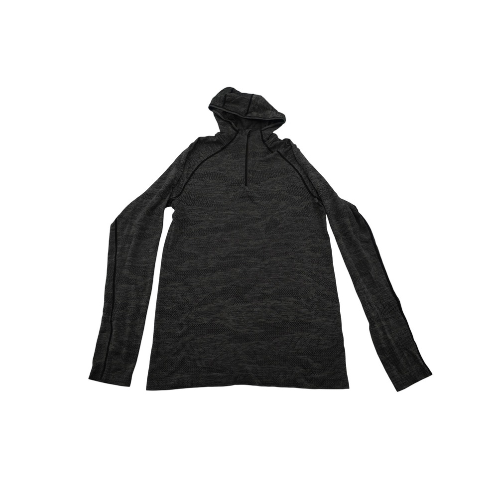 Lululemon Metal Vent Tech Hoodie Mens S Gray Camo Half Zip Running Pullover